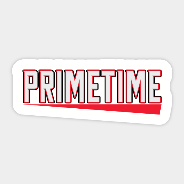 Jox Primetime Logo Primetime Sticker TeePublic